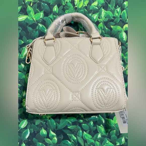 NWT Valentino Orlandi small light taupe vegan leather purse (8inx7inx4in) - Picture 4 of 8